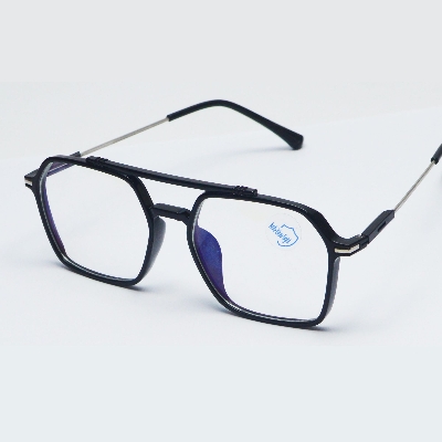 Picture of Retro Trend Anti Blue Light Square Glasses Frame Women Ultralight Computer Optical Eyeglasses Male Elegant Double Bridge Eyewear
