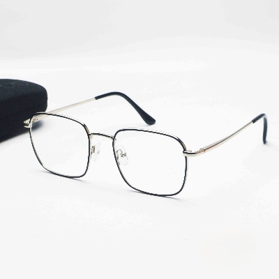 Picture of Eyewear Black Metal Square Shaped Retro Classic Glass Frame Men Women Spectacle Frame Reading glass Unisex Optical Eyewear