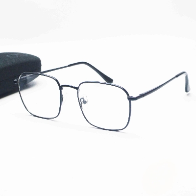 Picture of Eyewear Black Metal Square Shaped Retro Classic Glass Frame Men Women Spectacle Frame Reading glass Unisex Optical Eyewear