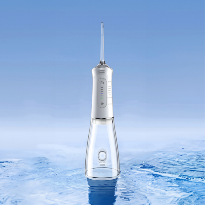 Picture of WIWU Oral Irrigator Portable Water Dental Flosser Water Jet Cleaning Tooth Toothpick Mouthpiece Denture Cleaner Teeth Brush 2000Mah Usb Rechargeable 200Ml Water Tank