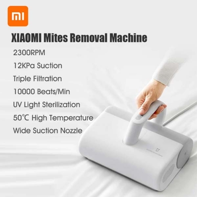 Picture of XIAOMI MIJIA Mite Remover Brush for Home Bed Quilt UV Sterilization Disinfection Vacuum Cleaner 12000PA Cyclone Suction