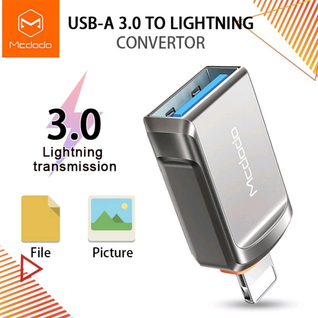 Picture of Mcdodo OTG USB-A 3.0 to Lightning Adapter - Grey
