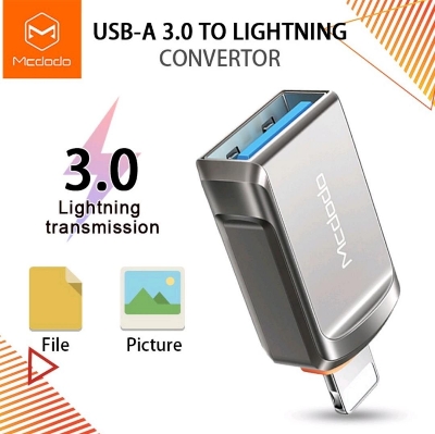 Picture of Mcdodo OTG USB-A 3.0 to Lightning Adapter - Grey