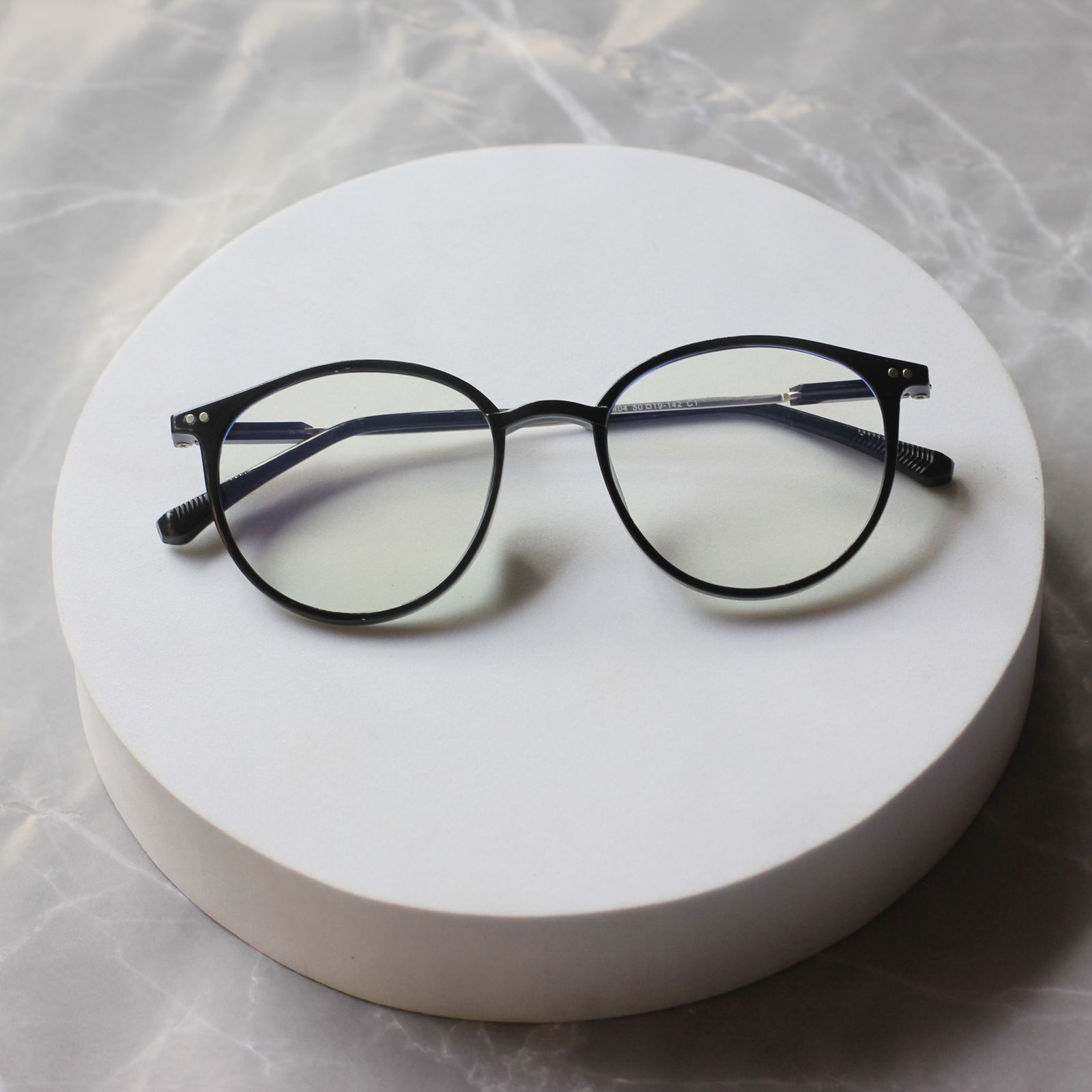 Picture of Oval side metal grey Transparent eye glasses