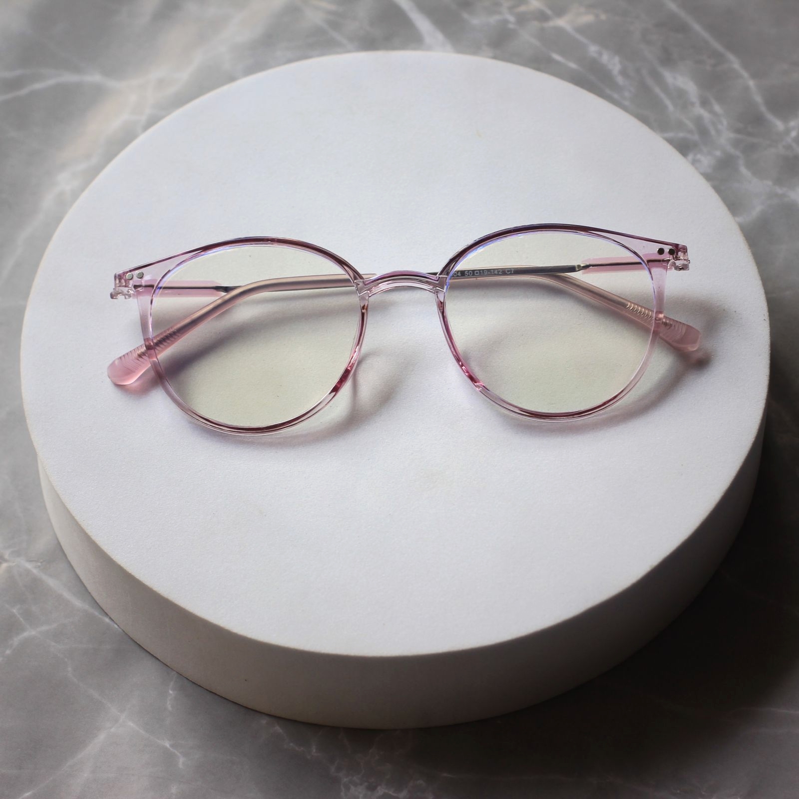 Picture of Oval side metal grey Transparent eye glasses