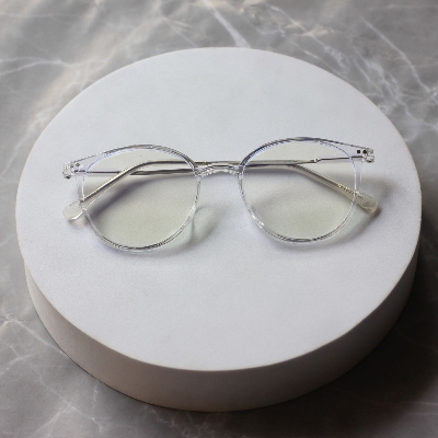 Picture of Oval side metal grey Transparent eye glasses