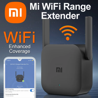 Picture of Xiaomi wifi Pro 300M 2.4G WiFi Amplifier with 2 Antenna - BLACK