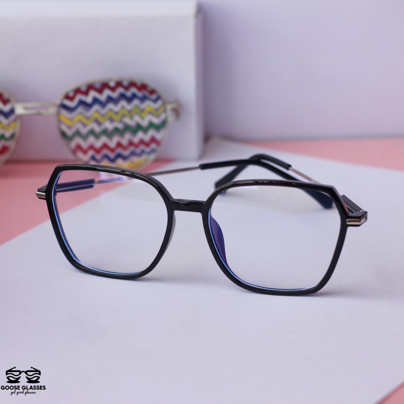 Picture of Square Glasses Computer Glasses Glasses Full Frame Glasses Anti Blue Light Men Women Glasses Metal Glasses