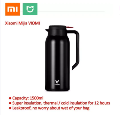 Picture of Xiaomi Mijia VIOMI Stainless Steel Vacuum Flask Portable 1.5 L Kettle-BLACK