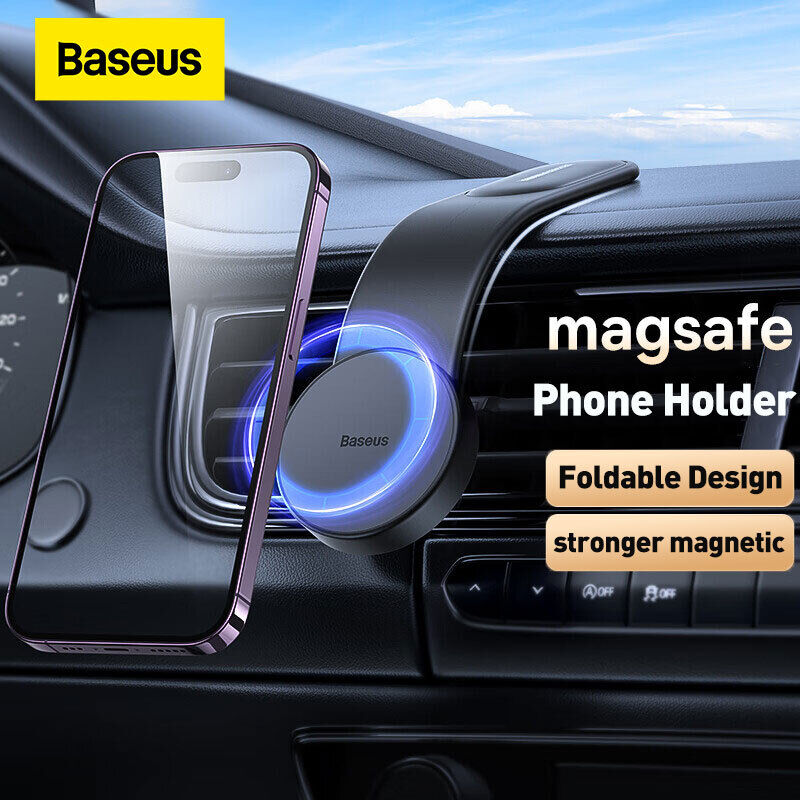 Picture of Baseus C02 Magnetic Car Phone Holder Mount Easy Paste Stand for iiPhone 15 14 13 12 Pro Max _ black