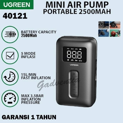 Picture of UGREEN Tire Inflator Portable Air Compressor 150PSI Air Pump with Battery LED Light Cordless Tire Pump for Cars Bikes Motorcycle Balls