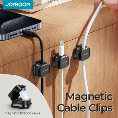 Picture of Joyroom JR-ZS368 Magnetic Cable Organizer (3PCS) _ Black