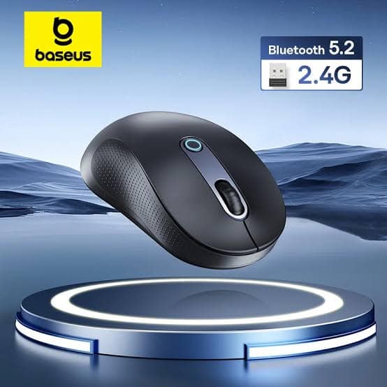 Picture of Baseus F02 Ergonomic Wireless Mouse (without Battery) Wireless Mouse Gen 2  Bluetooth 2.4G 4000 DPI Gaming Mouse
