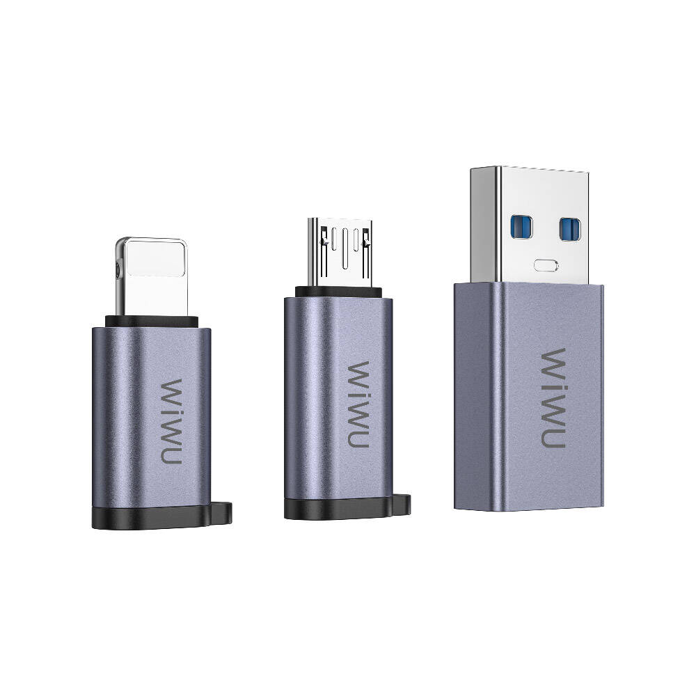 Picture of Wiwu Wi-C031 Concise Series 3in1 Type-C to USB-A/Type-C/Lightning Adapter Package