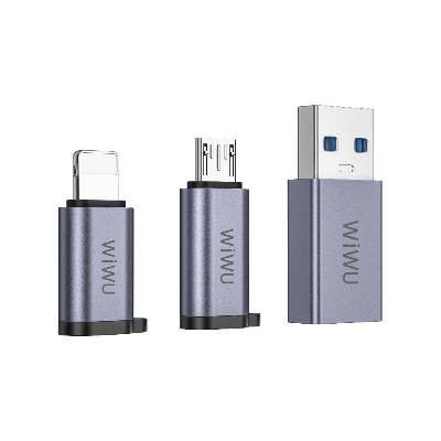 Picture of Wiwu Wi-C031 Concise Series 3in1 Type-C to USB-A/Type-C/Lightning Adapter Package