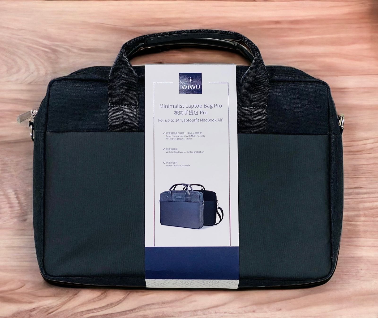 Picture of WiWU Minimalist Pro Laptop bag Pro14 inch Laptop Shoulder Bag  - Black