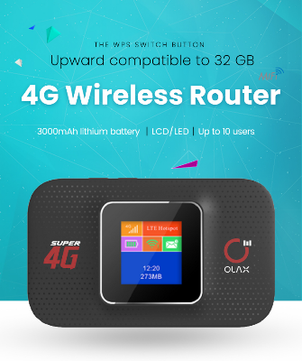 Picture of OLAX MF982 4G 300Mbps Pocket WiFi Routeer - Black