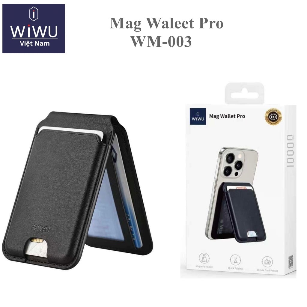 Picture of WiWU Mag Wallet Pro MW-003 PU Leather Card Holder and Stand