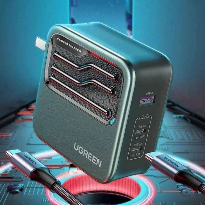 Picture of UGREEN CD289 140W GaN 2C1A Fast Charger with 1.5M Cable - Black