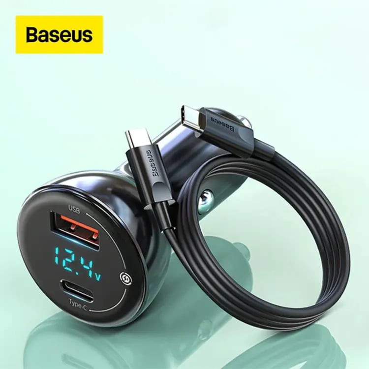 Picture of Baseus 65W Car Charger Suit with Type-C Cable - Black