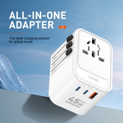 Picture of LDNIO Z8 45w Universal GaN Outlets Power Strip Travel Adapter Electrical Socket Power Extension Strip Power Socket