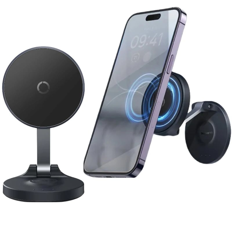 Picture of Ba_seus MagPro Foldable Mag_netic Phone Holder 360° Rotatable Adjustable Arm Wall-Mounted Stand