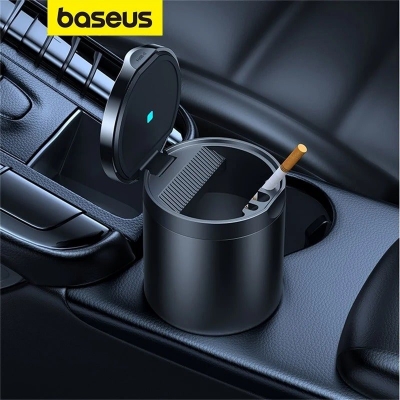Picture of BASEUS Premium 2 Series Car Ash tray Aluminum Alloy Waterproof Car Ashtray Built-in LED Light