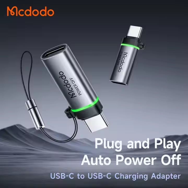 Picture of MCDODO OT-245 USB-C to USB-C 100W Auto Paper Off Data Adapter with Lanyard
