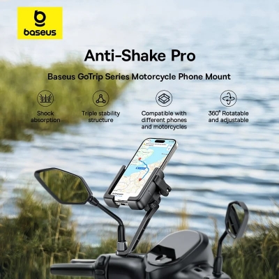 Picture of Baseus GoTrip Series Bike Phone Mount – Rearview Mirror Version