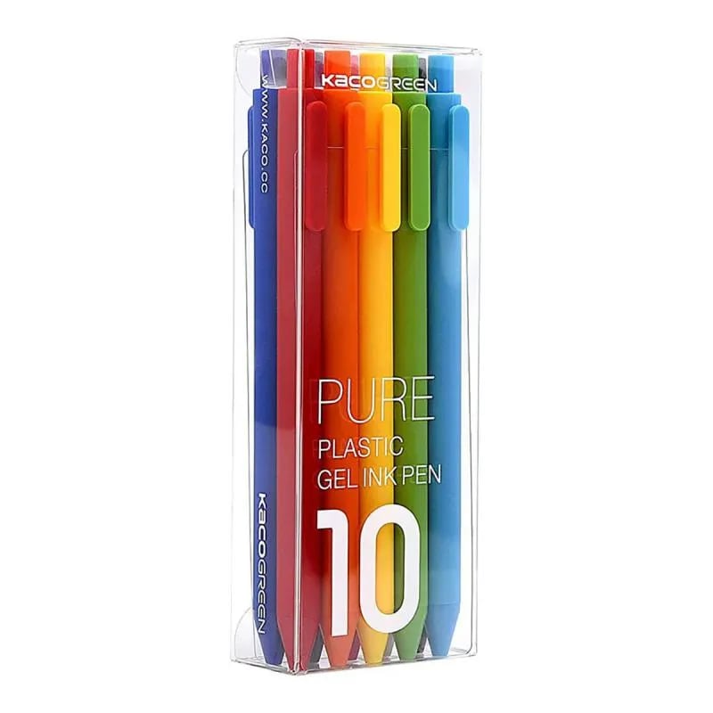 Picture of Xiaomii Kaco Geen Pure Plastic Gel Ink Pen Set 10pcs