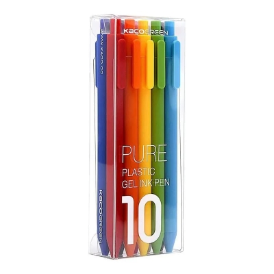 Picture of Xiaomii Kaco Geen Pure Plastic Gel Ink Pen Set 10pcs