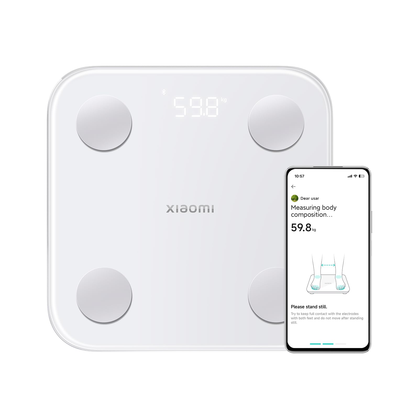Picture of Xiiaomi MIJIA S400 Body Fat Scale Bluetooth 5.0 LED Display 150kg Smart Home Body Composition Testing Scale Work with Mi Home APP