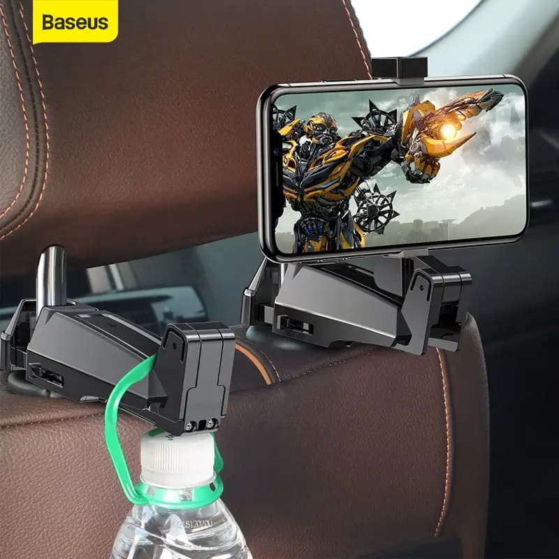 Picture of Baseus Car Phone Holder Headrest Hooks Car Mount Holder Fastener Seat -  Back