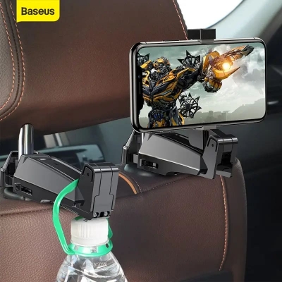 Picture of Baseus Car Phone Holder Headrest Hooks Car Mount Holder Fastener Seat -  Back