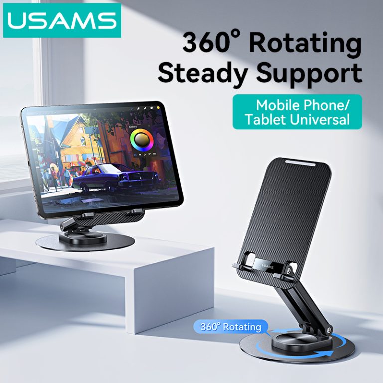 Picture of USAMS ZJ080 New Foldable Tablet Stand Adjustable Phone Holder Cheap Desktop Mobile Grip Holder for Apple iPad