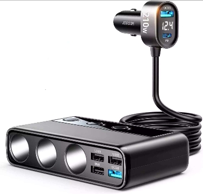 Picture of Joyroom JR-CL06 210W 9 in 1 Multi-Port Car Ci-garette L_ighter Car Charger