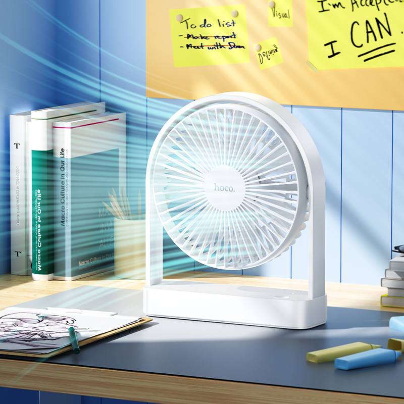 Picture of Hoco HX65 Ultra-Thin Portable Table Fan with Adjustable Speed Control