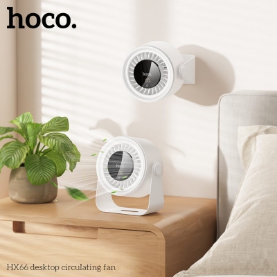 Picture of Hoco HX66 Dual Outlet Desktop Circulating Fan 3000mAh Battery