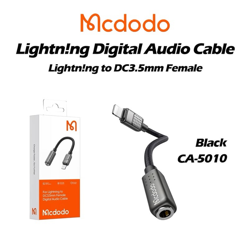Picture of Mcdodo CA-501 Lightning to DC3.5mm Female Digital Audio Headphone Jack Adapter Converter