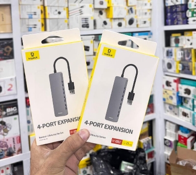 Picture of Baseus Ultra Joy Series 4 in 1 USB to USB3.0x4 HUB Adapter, Cable Length: 15cm(Space Grey)