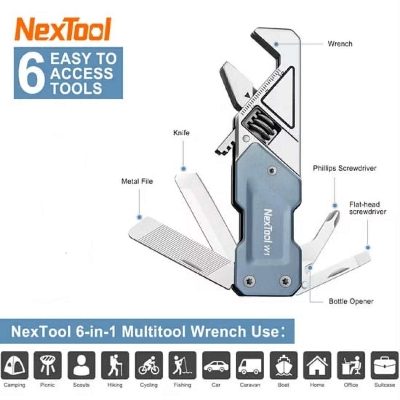 Picture of Xiaomi Nextool W1 Multi Functional 6in1 Wrench Spanner K-nife Toolkit Camping Outdoor