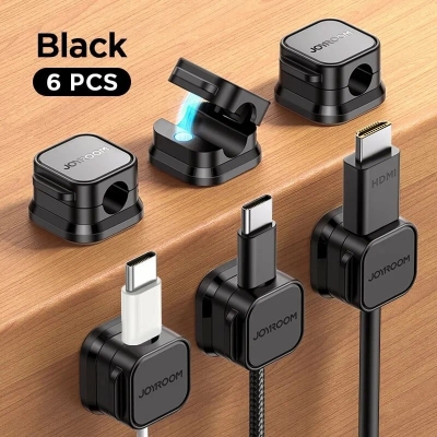Picture of Joyroom JR-ZS368 Magnetic Cable Organizer (6PCS) _ Black
