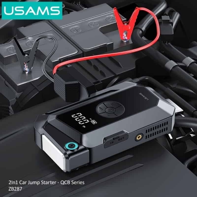 Picture of USAMS ZB287 2in1 Car Jump Starter Air Compressor Inflator 8000mah Battery Power Bank