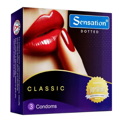 Picture of Sensation Dotted Classic Condom 3's Pack