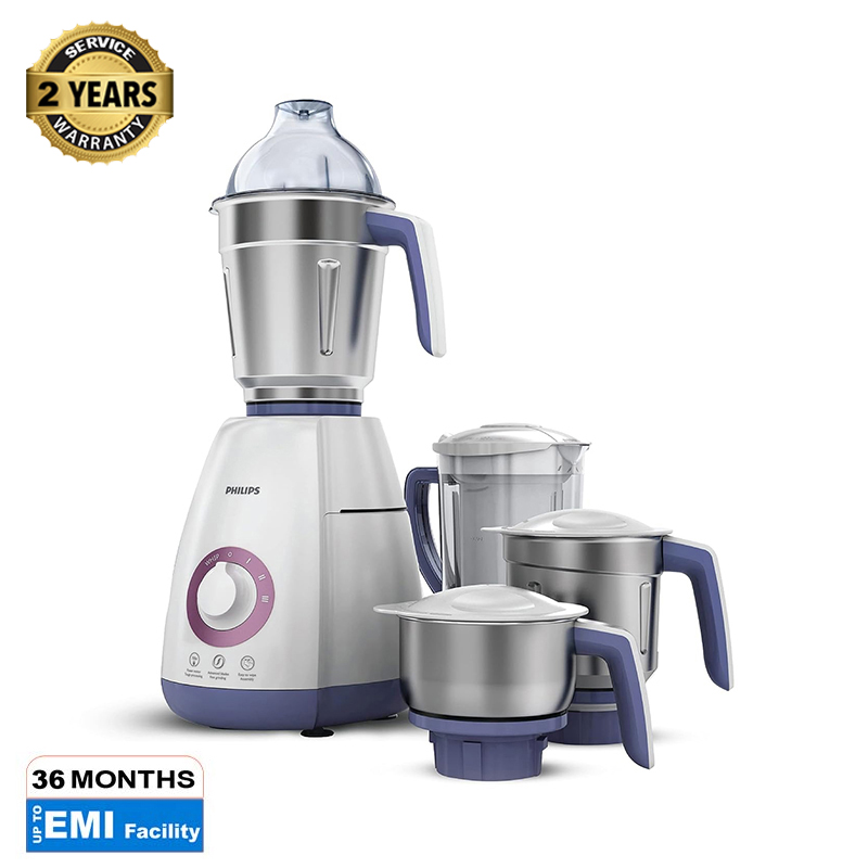 Picture of Philips Viva Collection HL7701/00 Mixer Grinder, 750 Watts, 4 Jars (Elegant Lavender and White)
