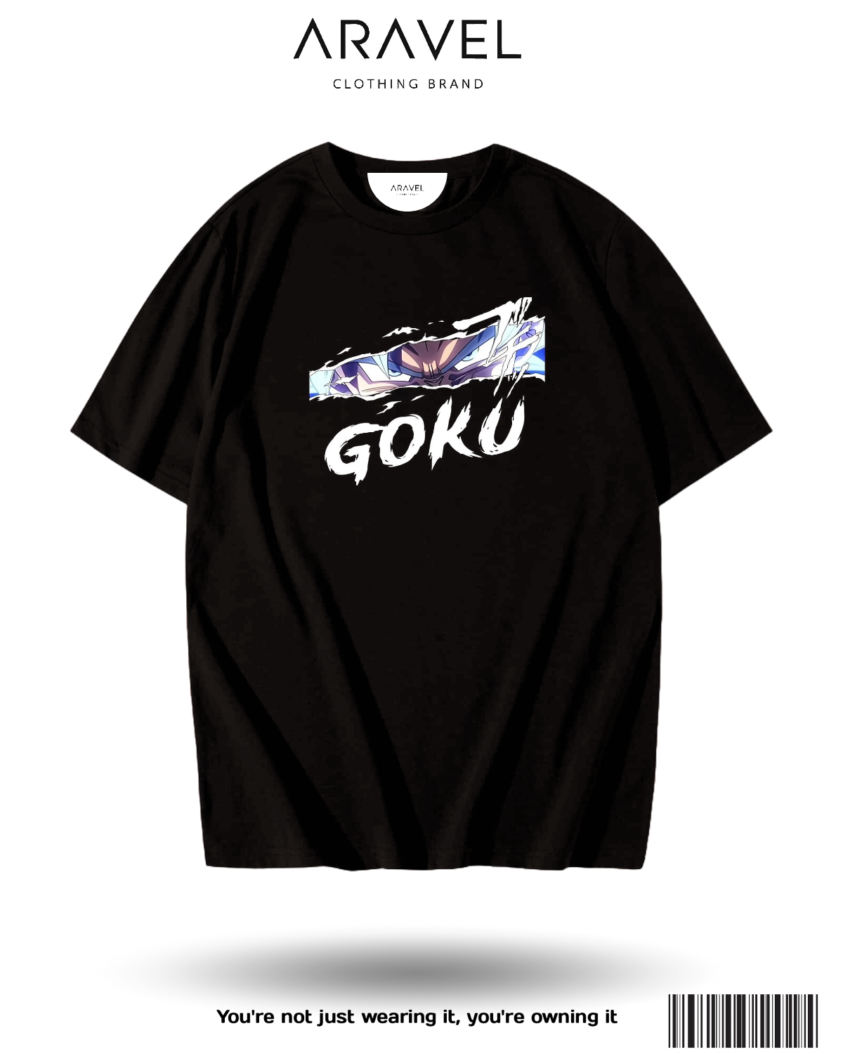 Picture of Premium Men's Drop Shoulder T-Shirt | Black | Iconic Anime Design | Comfort | goku anime