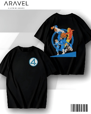 Picture of Premium Men's Fantastic Four T-Shirt - Black Edition by Aravel Clothing Brand