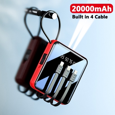 Picture of 20000 MAH Powerbank with LED Display and All in One Cable set