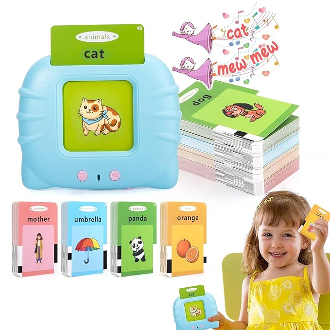 Picture of Toy imagine Talking Flash Cards Learning Toys for 2 to 6 Years Old Boys Girls, Educational Toddlers Toys Reading Machine with 224 Words, Preschool Montessori Toys and Birthday Gift for Kids