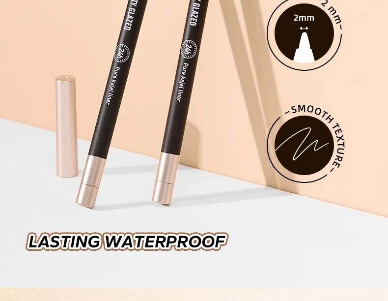 Picture of Beauty Glazed Eyeliner Gel Pen With Pencil Sharpener Not Easy To Smudge Non-smudgeable Eyeliner Ultra-fine Nib Eyeshadow Eyeliner Black Matte
